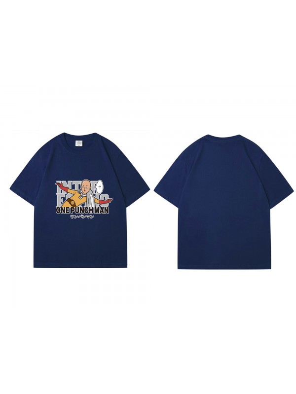 Welcome Saitama One Punch Man Short Sleeve Mens Graphic T-Shirts Fashion Printed Tops Cosplay Costume T Shirts For Women's