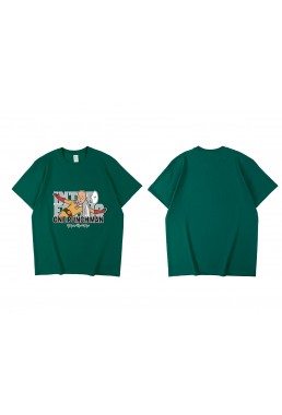 Unique Saitama One Punch Man Short Sleeve Mens Graphic T-Shirts Fashion Printed Tops Cosplay Costume T Shirts For Women's