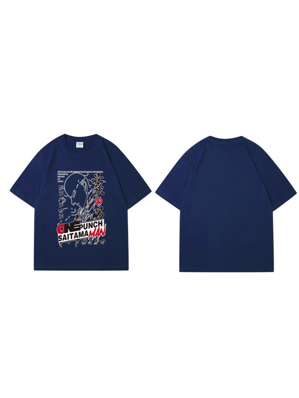 Cheap Saitama One Punch Man Short Sleeve Mens Graphic T-Shirts Fashion Printed Tops Cosplay Costume T Shirts For Women's