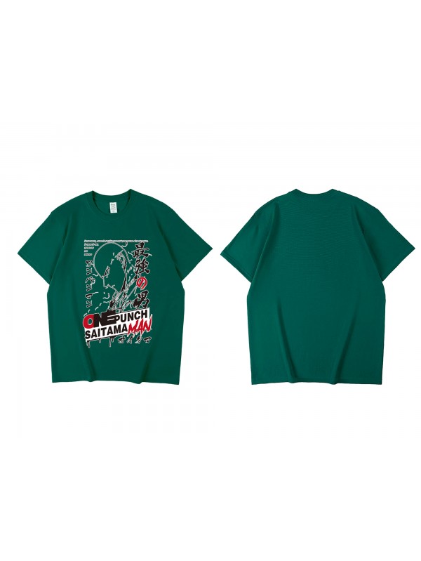 Funny Saitama One Punch Man Short Sleeve Mens Graphic T-Shirts Fashion Printed Tops Cosplay Costume T Shirts For Women's