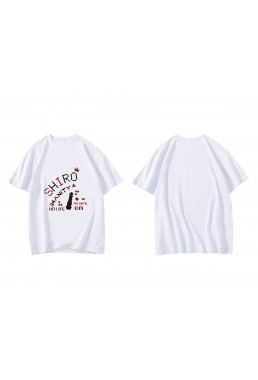 Personalised Shiro No Game No Life Short Sleeve Mens Graphic T-Shirts Fashion Printed Tops Cosplay Costume T Shirts For Women's