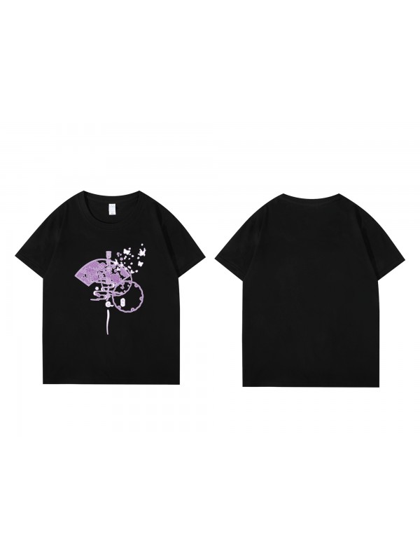 Best Saigyouji Yuyuko Touhou Project Short Sleeve Mens Graphic T-Shirts Fashion Printed Tops Cosplay Costume T Shirts For Women's