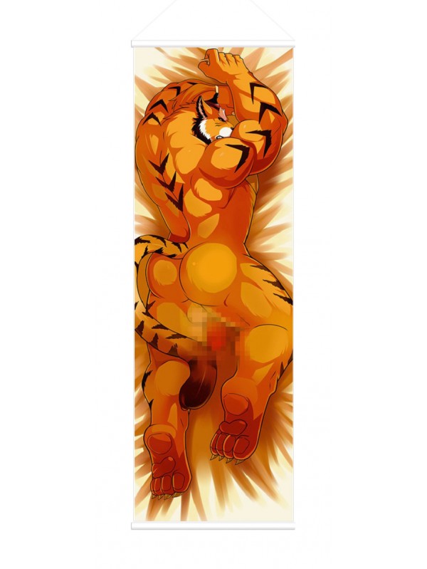Big Tiger Male Anime Wall Poster Banner Japanese Art