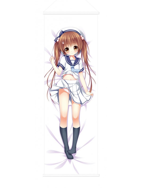 Kawaii Little School Girl Scroll Painting Wall Picture Anime Wall Scroll Hanging Deco