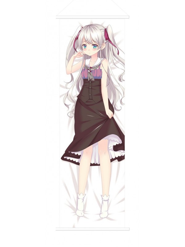 Kawaii White Haired Girl Japanese Anime Painting Home Decor Wall Scroll Posters