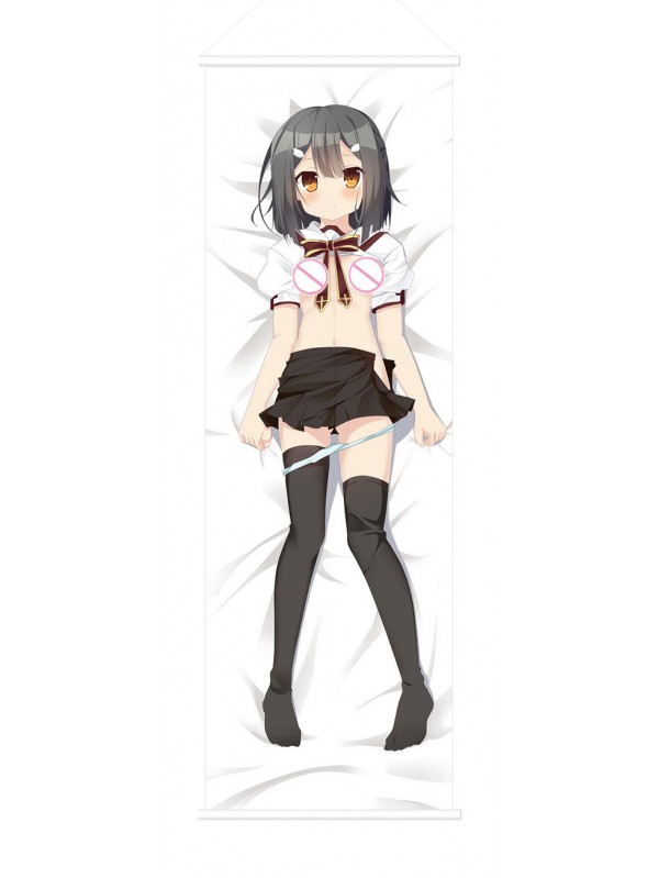 Little School Girl Scroll Painting Wall Picture Anime Wall Scroll Hanging Deco
