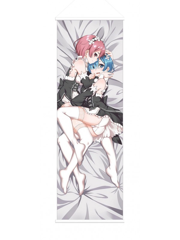 Rem and Ram Re Zero Anime Wall Poster Banner Japanese Art