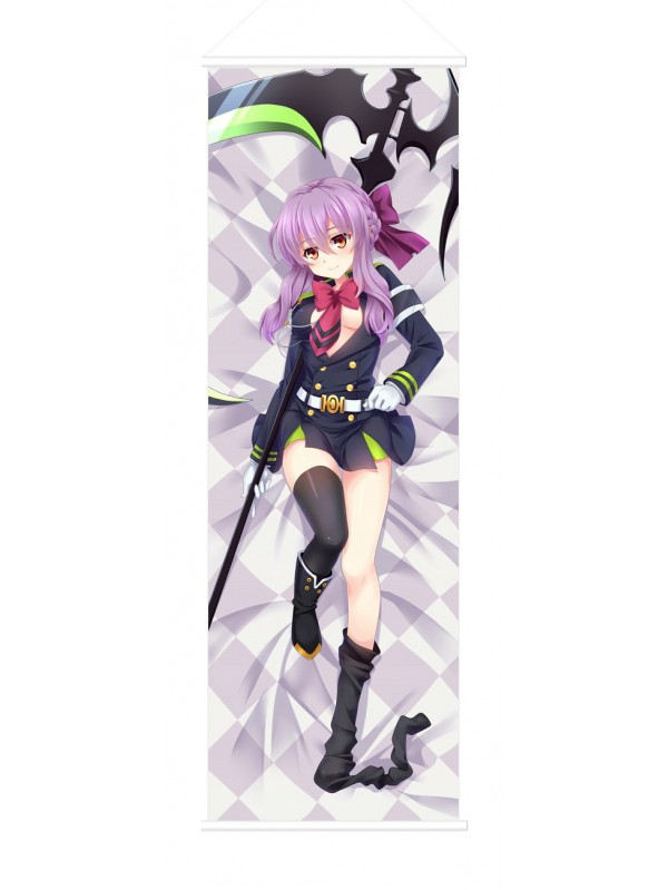 Shinoa Hiragi Owari no Seraph Scroll Painting Wall Picture Anime Wall Scroll Hanging Deco