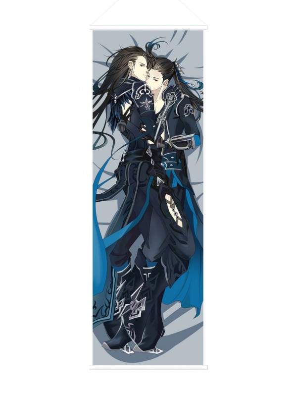 Yaoi Male Character Scroll Painting Wall Picture Anime Wall Scroll Hanging Deco