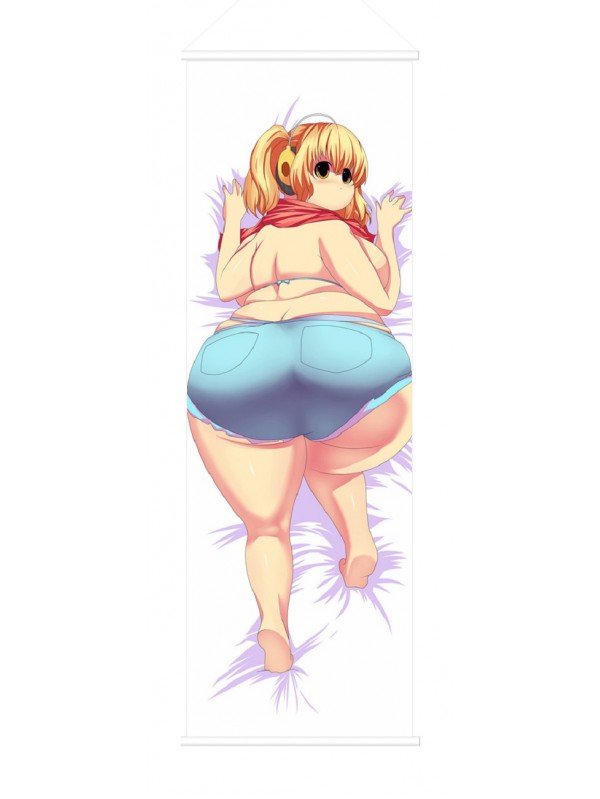 Yellow Haired Chubby Girl Anime Wall Poster Banner Japanese Art