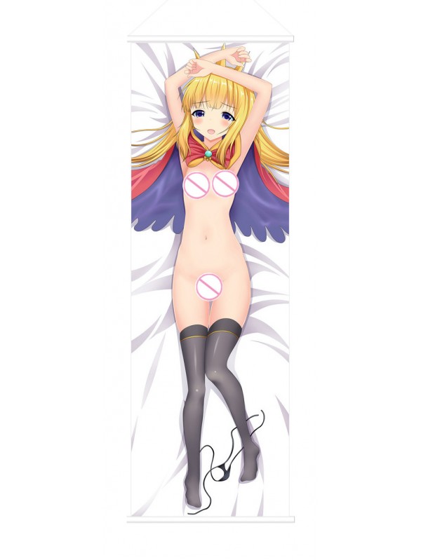 Yellow Haired Girl Scroll Painting Wall Picture Anime Wall Scroll Hanging Deco