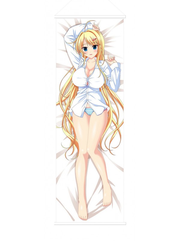 Yellow haired Lady Scroll Painting Wall Picture Anime Wall Scroll Hanging Deco