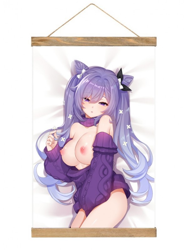 Coolest Anime Wall Scroll Poster Genshin Impact Keqing 40x60cm(23.6x15.7in)