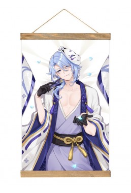 Premium Wall Scroll Hooks Kamisato Ayato Genshin Impact 40x60cm(23.6x15.7in)