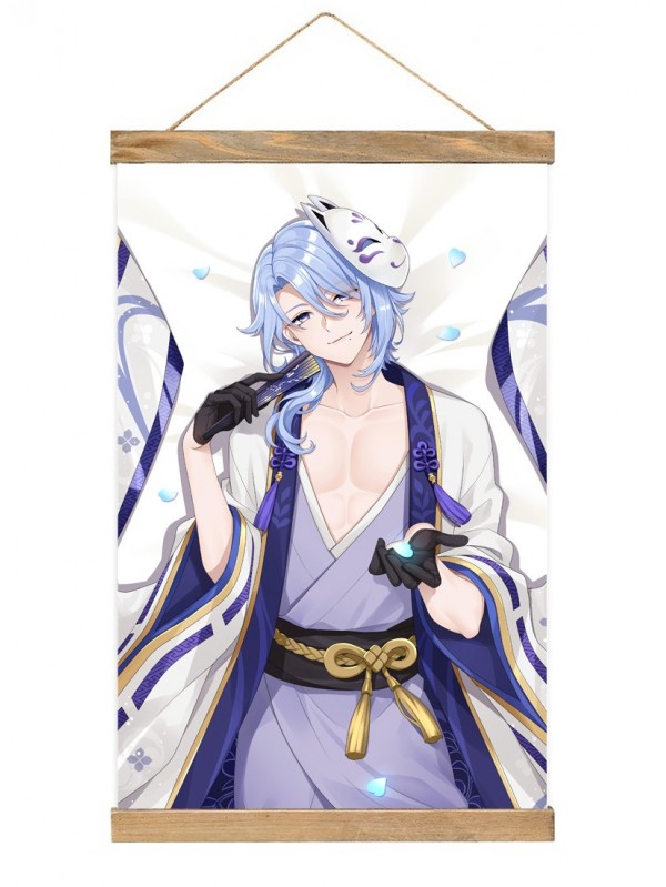 Premium Wall Scroll Hooks Kamisato Ayato Genshin Impact 40x60cm(23.6x15.7in)