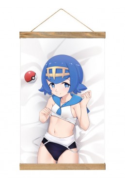 Funny Wall Scroll Hanger Rod Pokemon Sword And Shield Lana 40x60cm(23.6x15.7in)