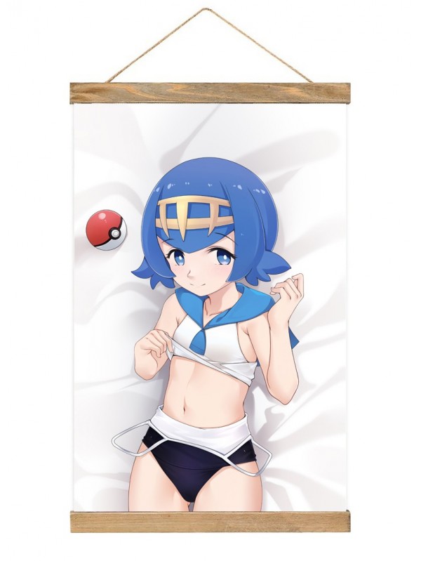 Funny Wall Scroll Hanger Rod Pokemon Sword And Shield Lana 40x60cm(23.6x15.7in)