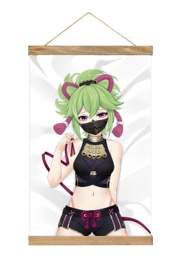 Feature Japanese Wall Scroll Art Genshin Impact Kuki Shinobu 40x60cm(23.6x15.7in)
