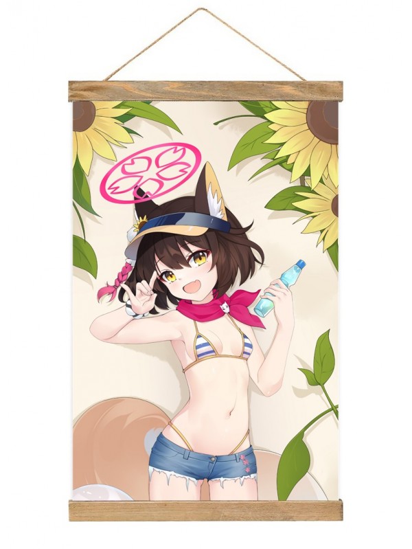 New Anime Wall Scroll Hanger Blue Archive Kuda Izuna 40x60cm(23.6x15.7in)