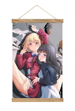 Personalised Anime Wall Scroll Hanger Lycoris Recoil Nishikigi Chisato Inoue Takina  40x60cm(23.6x15.7in)