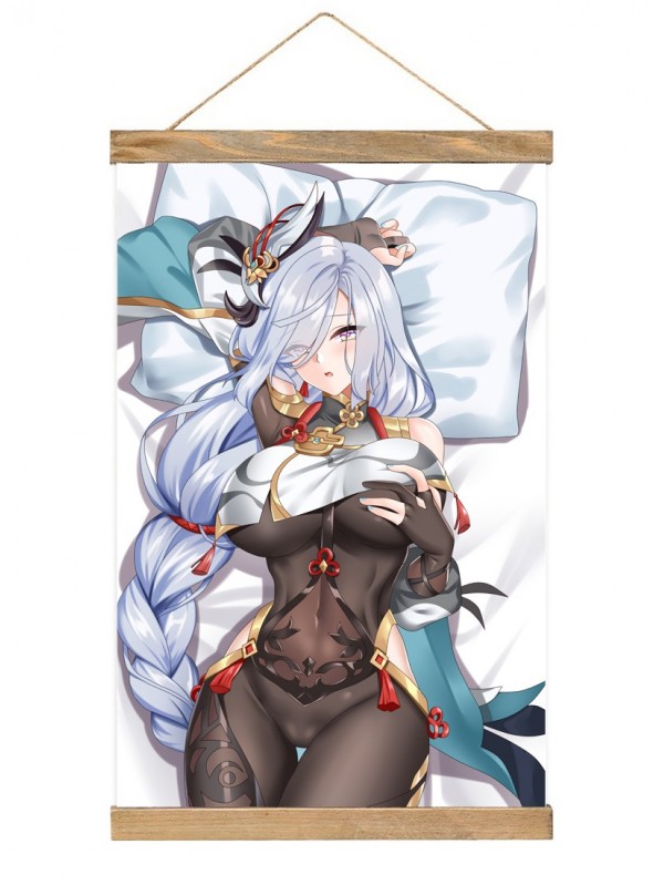 New Anime Wall Scroll Poster Genshin Impact Shenhe 40x60cm(23.6x15.7in)