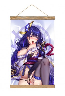 Limited Edition Anime Wall Scroll Genshin Impact Raiden 40x60cm(23.6x15.7in)
