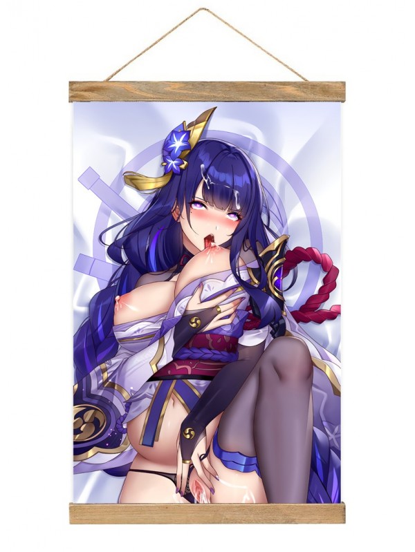 Limited Edition Anime Wall Scroll Genshin Impact Raiden 40x60cm(23.6x15.7in)