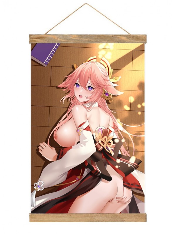 Fashion Wall Scroll Decor Genshin Impact Yae Miko 40x60cm(23.6x15.7in)
