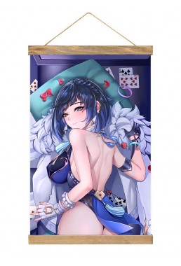 Unique Wall Scroll Hanger Rod Genshin Impact Yelan 40x60cm(23.6x15.7in)