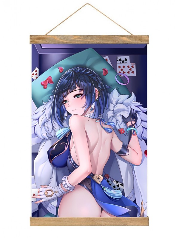 Unique Wall Scroll Hanger Rod Genshin Impact Yelan 40x60cm(23.6x15.7in)