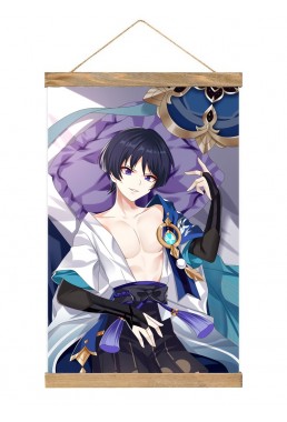 Cheap Wall Scroll Poster Genshin Impact Wanderer 40x60cm(23.6x15.7in)