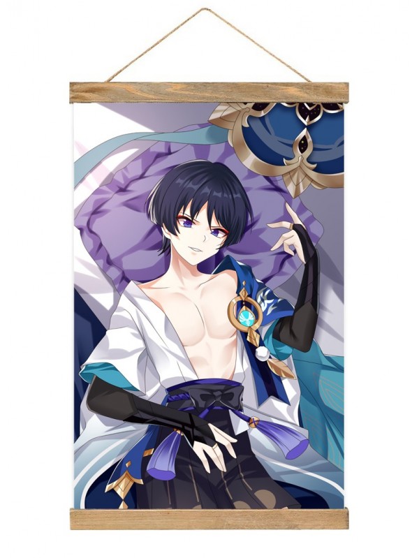 Cheap Wall Scroll Poster Genshin Impact Wanderer 40x60cm(23.6x15.7in)