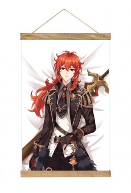 Coolest Wall Scroll Poster Anime Genshin Impact Diluc 40x60cm(23.6x15.7in)