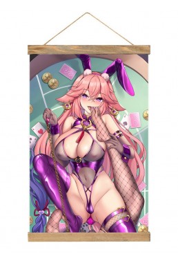 Personalised Anime Wall Scroll Genshin Impact Yae Miko Raiden Shogun Baal 40x60cm(23.6x15.7in)