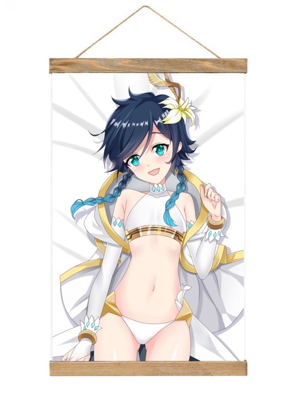 Funny Anime Wall Scroll Sexy Genshin Impact Venti 40x60cm(23.6x15.7in)