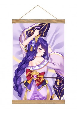 Clearance Wall Scroll Hanger Raiden Shogun Baal Genshin Impact 40x60cm(23.6x15.7in)