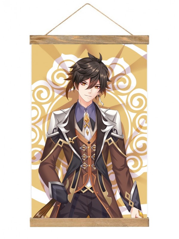New Wall Scroll Poster Anime Genshin Impact Zhongli 40x60cm(23.6x15.7in)