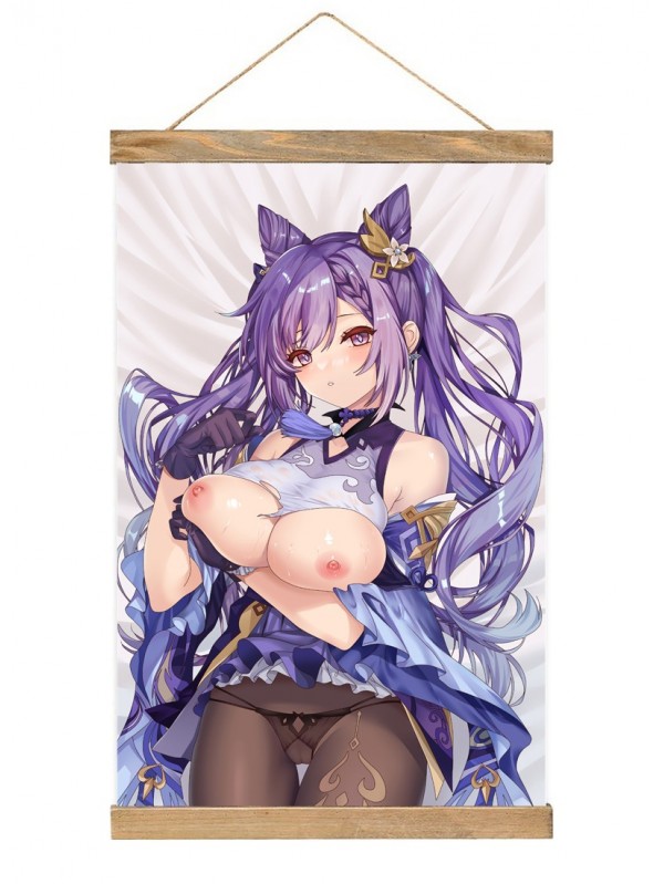 Fashion Anime Wall Scroll Genshin Impact Keqing 40x60cm(23.6x15.7in)
