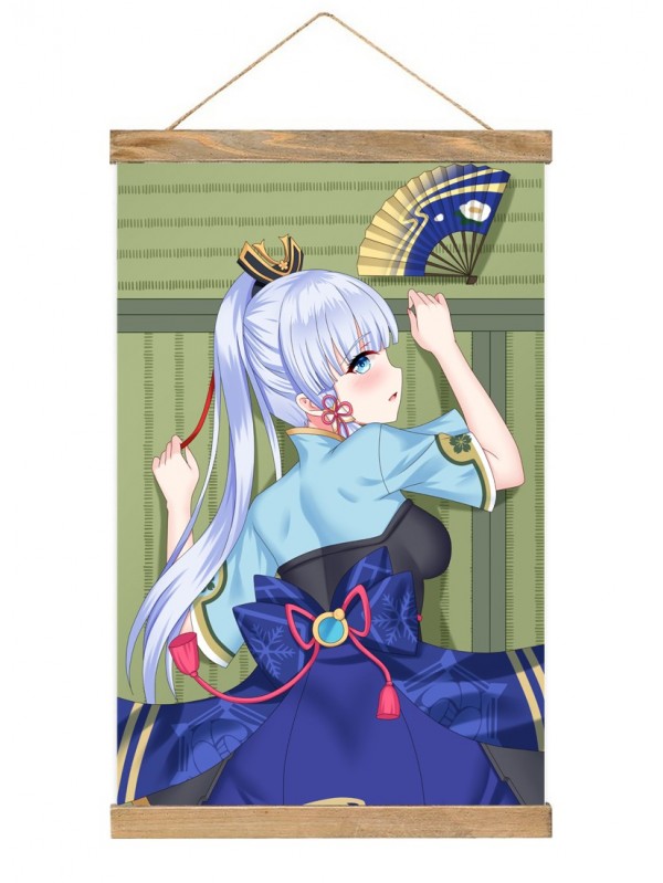 Feature Anime Wall Scroll Genshin Impact Kamisato Ayaka 40x60cm(23.6x15.7in)