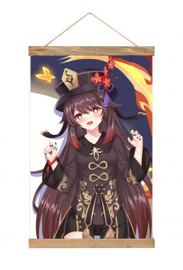 Hot Sale Wall Scroll Hanger Genshin Impact Hutao 40x60cm(23.6x15.7in)
