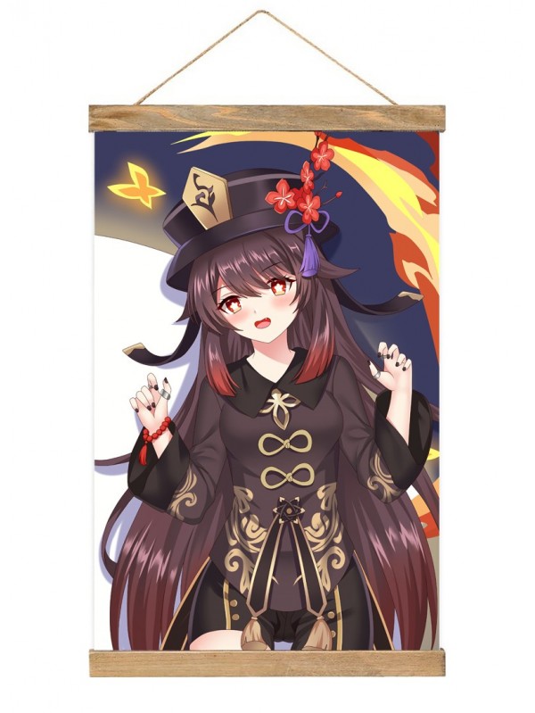Hot Sale Wall Scroll Hanger Genshin Impact Hutao 40x60cm(23.6x15.7in)