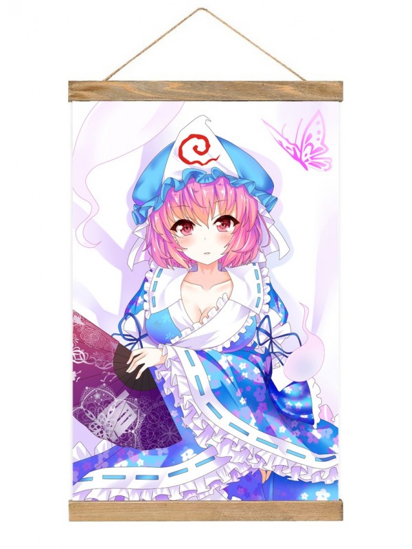 Premium Wall Scroll Decor Anime Touhou Project Yuyuko Saigyouji 40x60cm(23.6x15.7in)