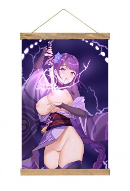 Custom Wall Scroll Poster Anime Genshin Impact Raiden Shogun Baal 40x60cm(23.6x15.7in)
