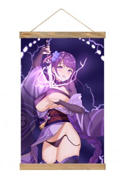 Coolest Wall Scroll Poster Anime Genshin Impact Raiden Shogun Baal 40x60cm(23.6x15.7in)