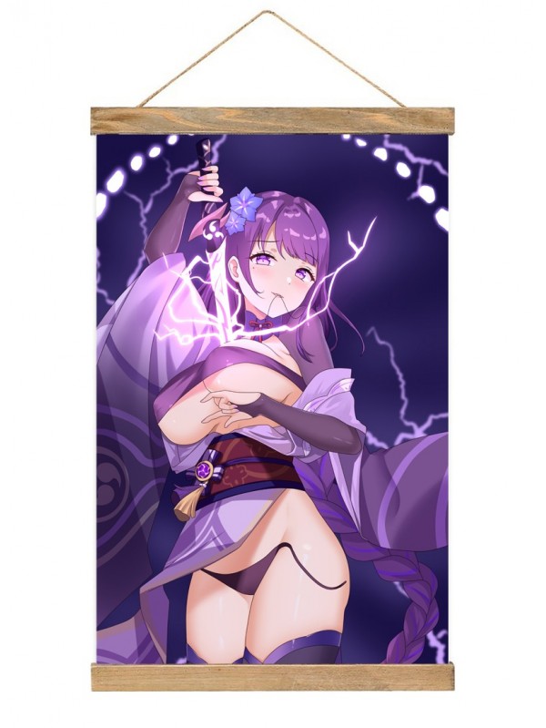 Coolest Wall Scroll Poster Anime Genshin Impact Raiden Shogun Baal 40x60cm(23.6x15.7in)