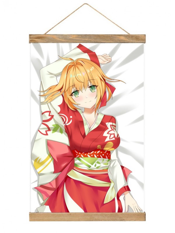 Funny Wall Scroll Hanger Fate Grand Order Saber Nero 40x60cm(23.6x15.7in)
