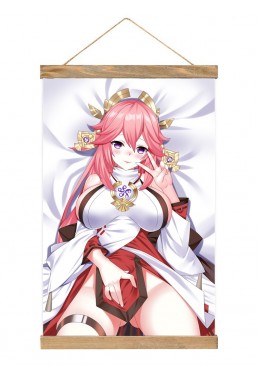 Premium Wall Scroll Poster Anime Genshin Impact Yae Miko 40x60cm(23.6x15.7in)