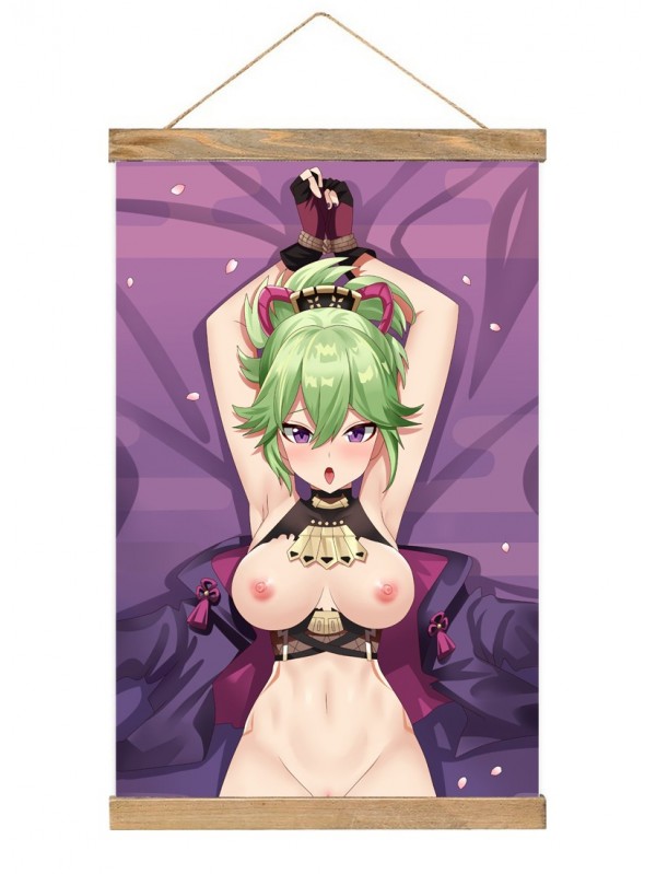 Durable Wall Scroll Poster Anime Genshin Impact Kuki Shinobu 40x60cm(23.6x15.7in)