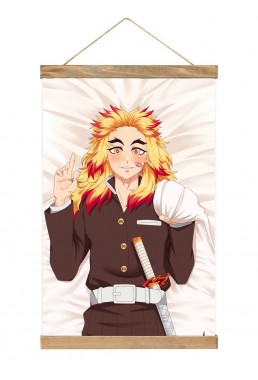 Custom Anime Wall Scroll Poster Demon Slayer Kimetsu No Yaiba Rengoku Kyoujurou 40x60cm(23.6x15.7in)