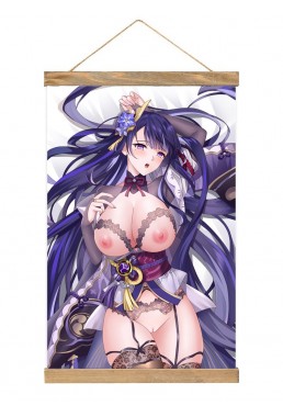 Unique Japanese Wall Scroll Genshin Impact Raiden Shogun Baal 40x60cm(23.6x15.7in)